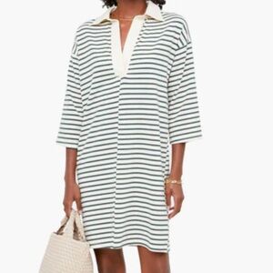 Tuckernuck Green Stripe Ashton Knit Polo Dress - Medium